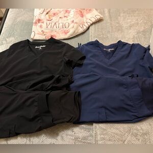 Black and Blue Maternity Scrubs